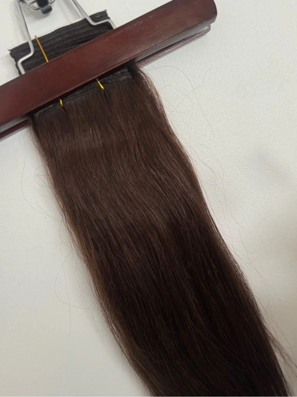 100% Human Hair Weft Extensions Color #4 Medium Brown 16” 100g Straight